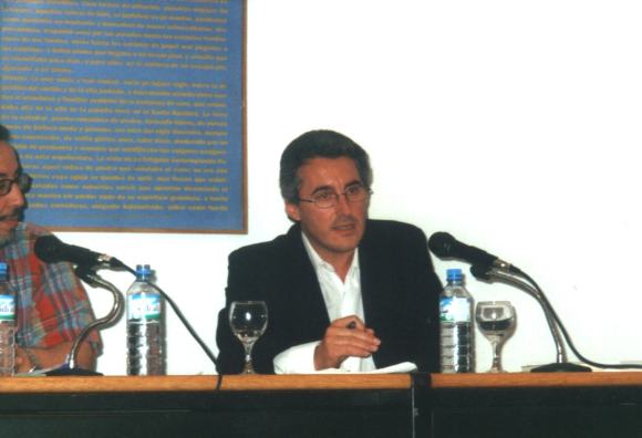 Sergio Barce, en el Instituto Cervantes de Tánger