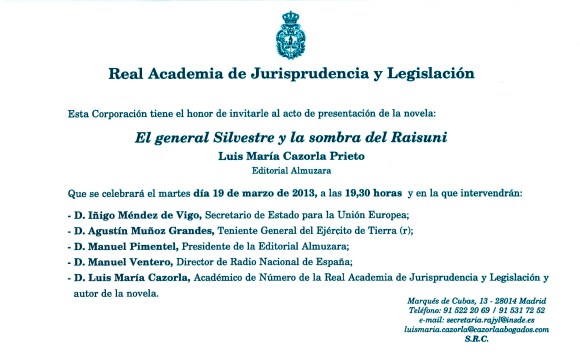 INVITACIO?N LUIS MARI?A CAZORLA PRIETO 19-marzo-2013 azul