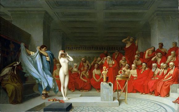 Friné ante el Areópago, cuadro de Jean-Lëon Gérôme
