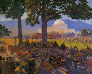 La romería, Tetuán. Óleo de Bertuchi