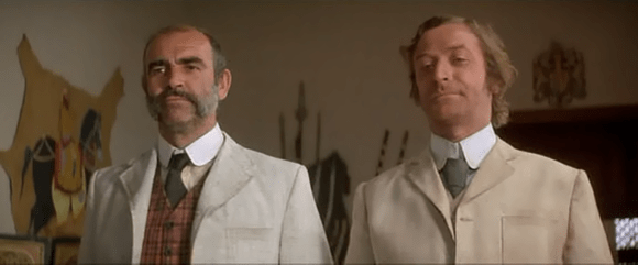 CONNERY Y CAINE en El hombre que pudo reinar