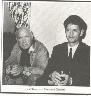 Jean Genet y Mohamed Chukri (foto tomada de la web de la Editorial Hijos de Muley Rubio)