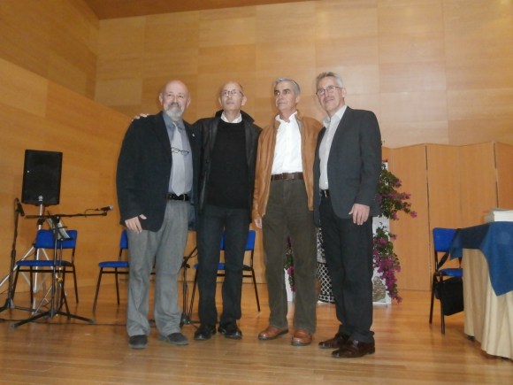 Antes de comenzar: Ernesto Blanco, Manuel Gahete, José Sarria y Sergio Barce