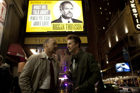 MICHAEL KEATON y EDWARD NORTON en BIRDMAN