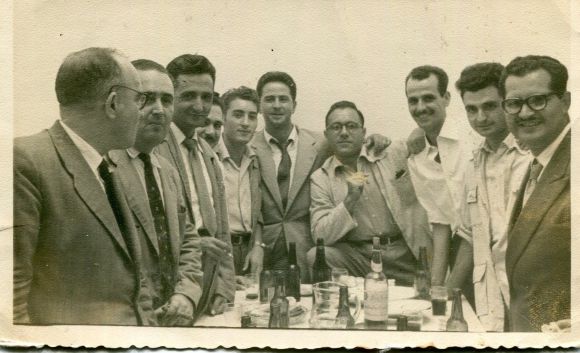 DE IZQ A DERC- VICENTE CHAPAPRIETA, DOMINGO VALES, GERMÁN NÚÑEZ, LUIS LLADÓ, ANTONIO BARCE, JOSE L. AMADO, MANOLO L. GAMBERO, ANTONIO ABELLA, J.L. DE LAS MARINAS, EMILIO AGUILERA