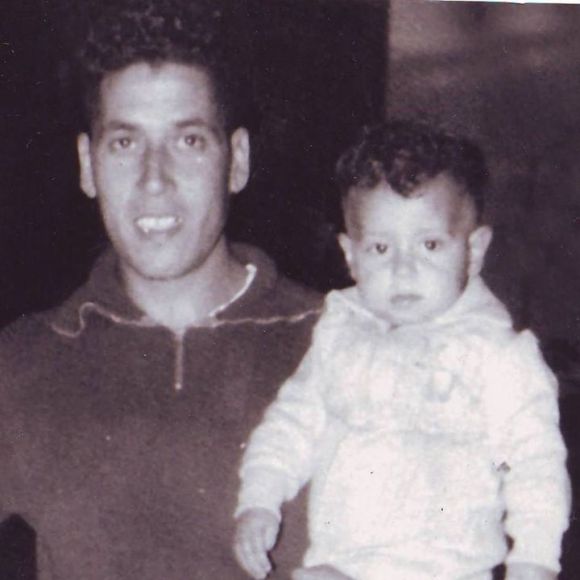 DRIS LAABI CON SU HIJO MOHAMED