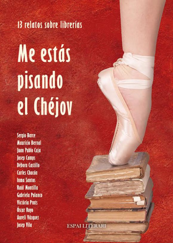 Ballet shoe on a stack of old books