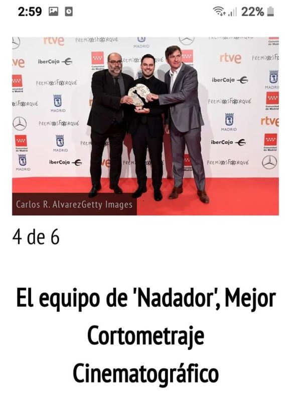 Forqué Mejor cortometra El nadador