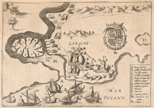 La imagen tiene un atributo ALT vacío; su nombre de archivo es planta-de-larache-de-bernardo-alderete-1614-biblioteca-nacional.jpg